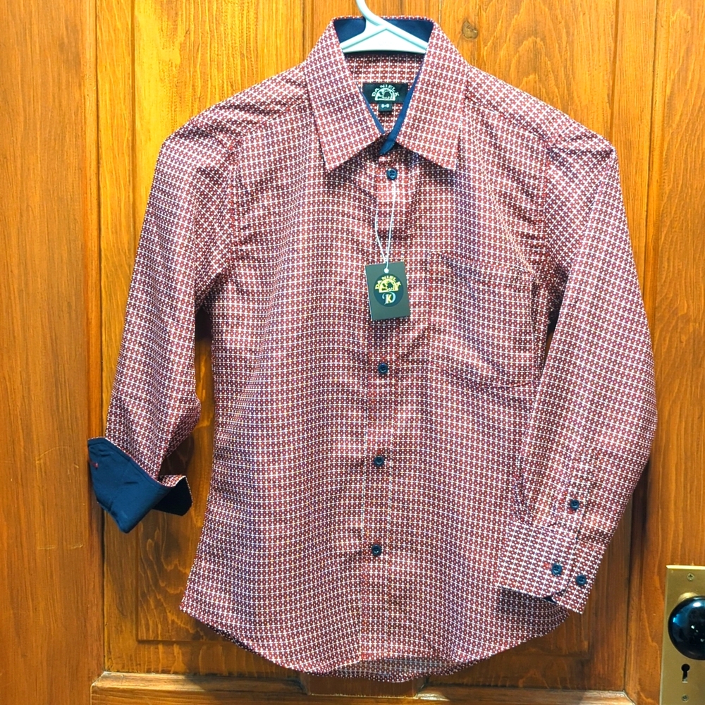 Daniel K Boys Button Down‎ Long Sleeve Shirt SZ 8-9 NWT